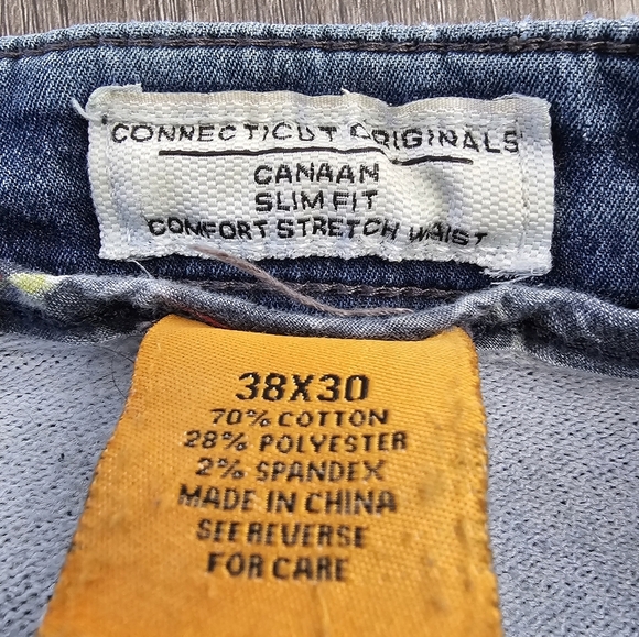 Tailor Vintage Jeans Mens 38X30 Blue Canaan Slim Fit Stretch Denim Comfort Waist - Picture 6 of 9